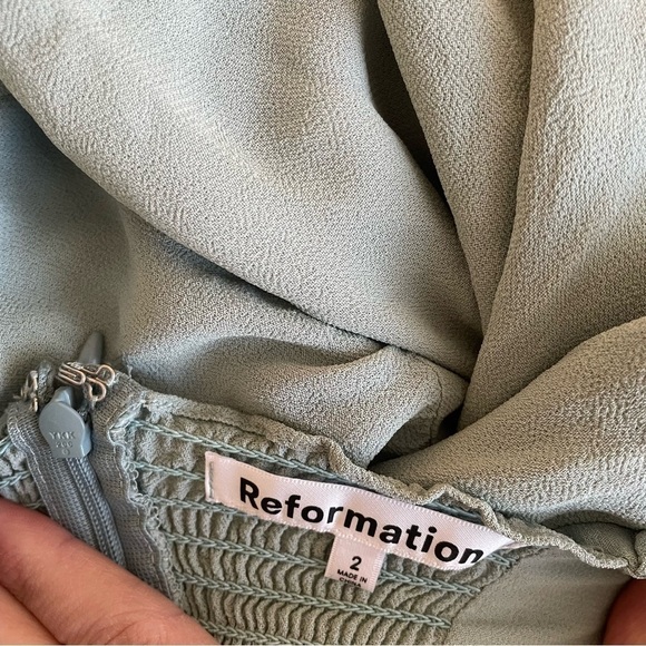 Reformation Nikita Celadon Midi Dress - Picture 3 of 7